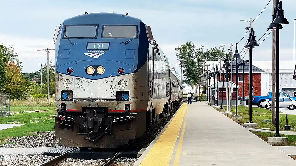 The Amtrak Vermonter at St Albans, Vermont