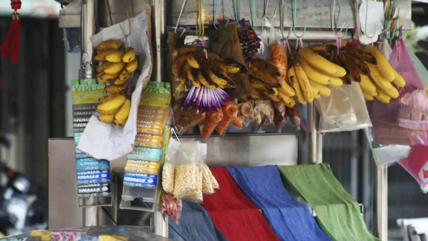 Fresh Bananas at a Roadside Stall