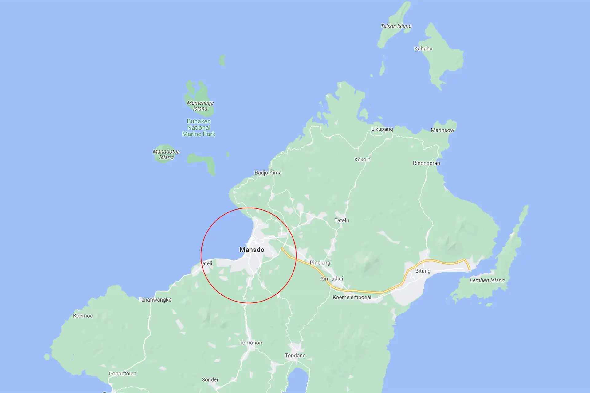 Manado Region Map